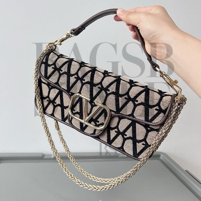 VALENTINO GARAVANI LOCÒ TOILE ICONOGRAPHE SHOULDER BAG 5W2B0L96JSQ_6ZN (27*13*6cm) — Bags