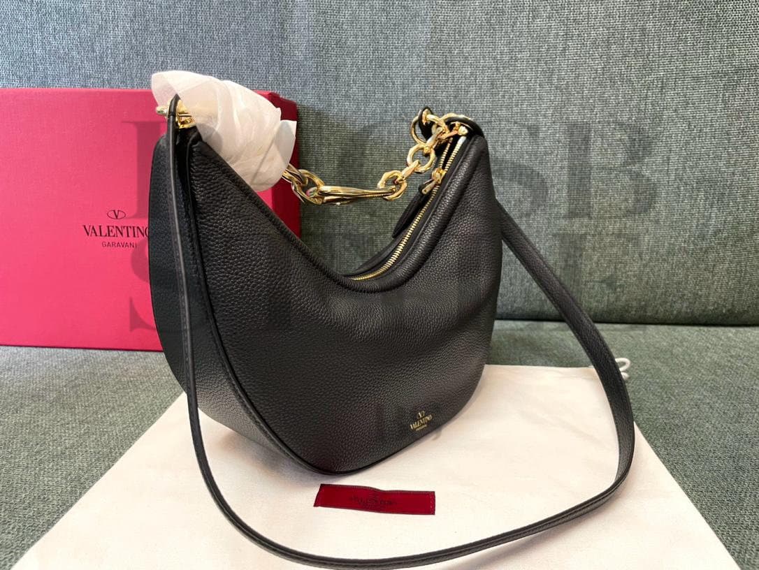 VALENTINO GARAVANI VLOGO MOON HOBO BAG B0N08JDK0NO (29*23*11cm) — Bags