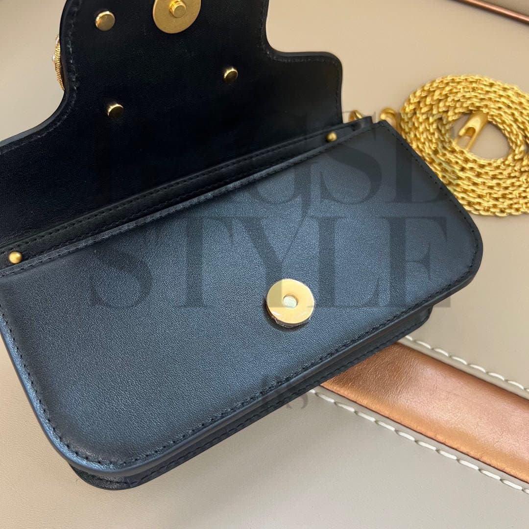 VALENTINO LOCÒ SMALL SHOULDER BAG IN BLACK WB0K53CXABBK (19 × 10.5 × 5 cm) — Bags