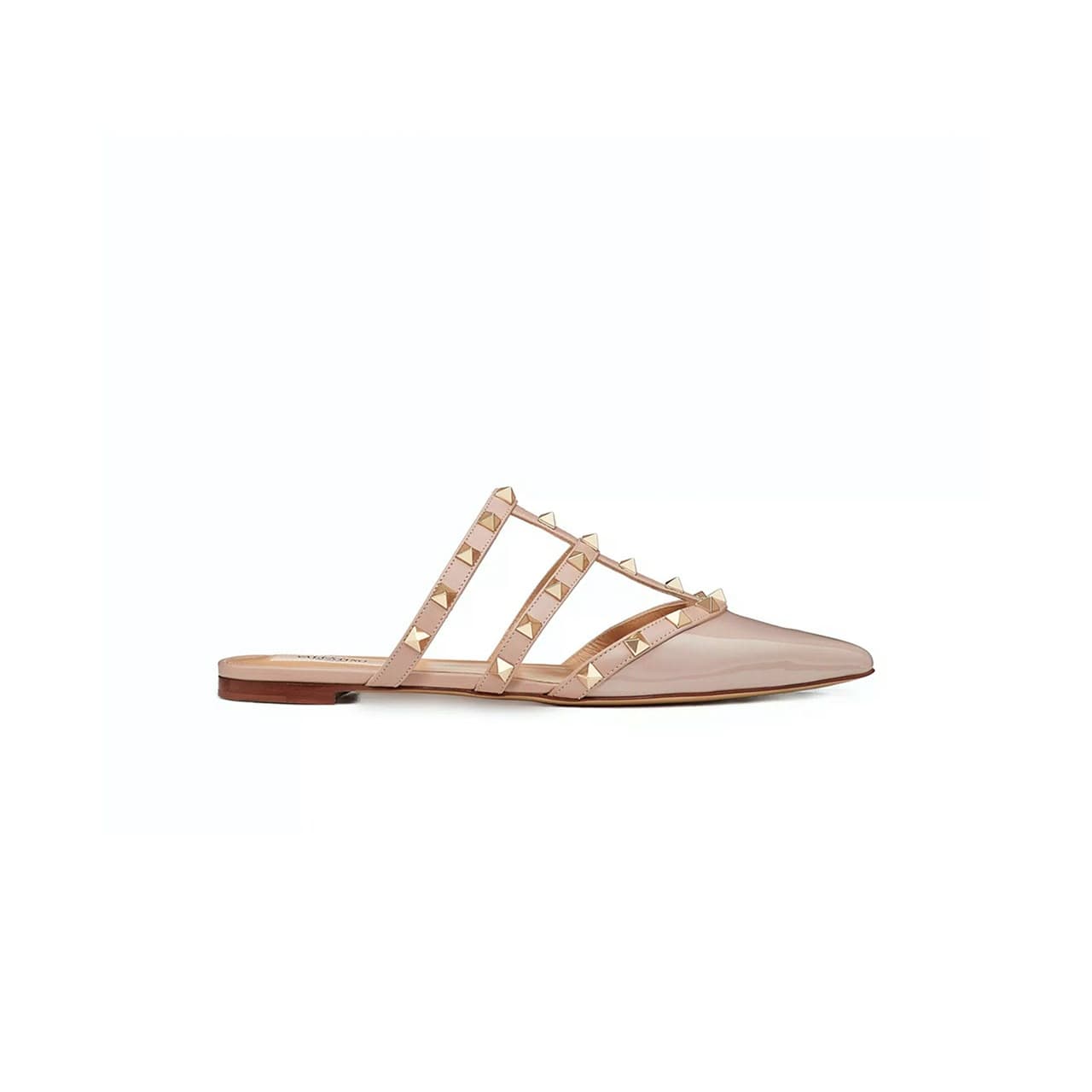 VALENTINO ROCKSTUD PATENT-LEATHER MULE 5W2S0H15VNW_P45 — Shoes