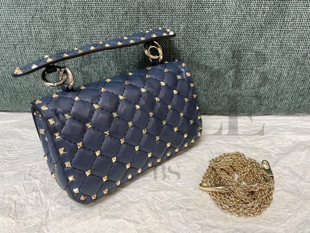 VALENTINO SMALL NAPPA ROCKSTUD SPIKE BAG W2B0123NAPWU4 (20*11.5*5cm) — Bags