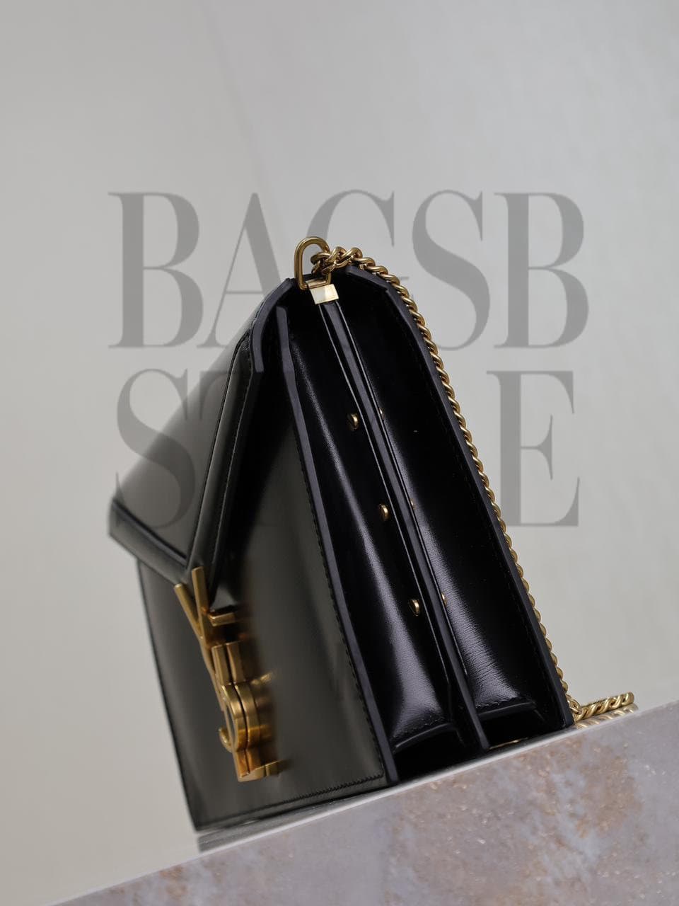 YSL CASSANDRA CHAIN BAG IN SUEDE AND LEATHER 532750 (22*16.5*5.5cm) — Bags
