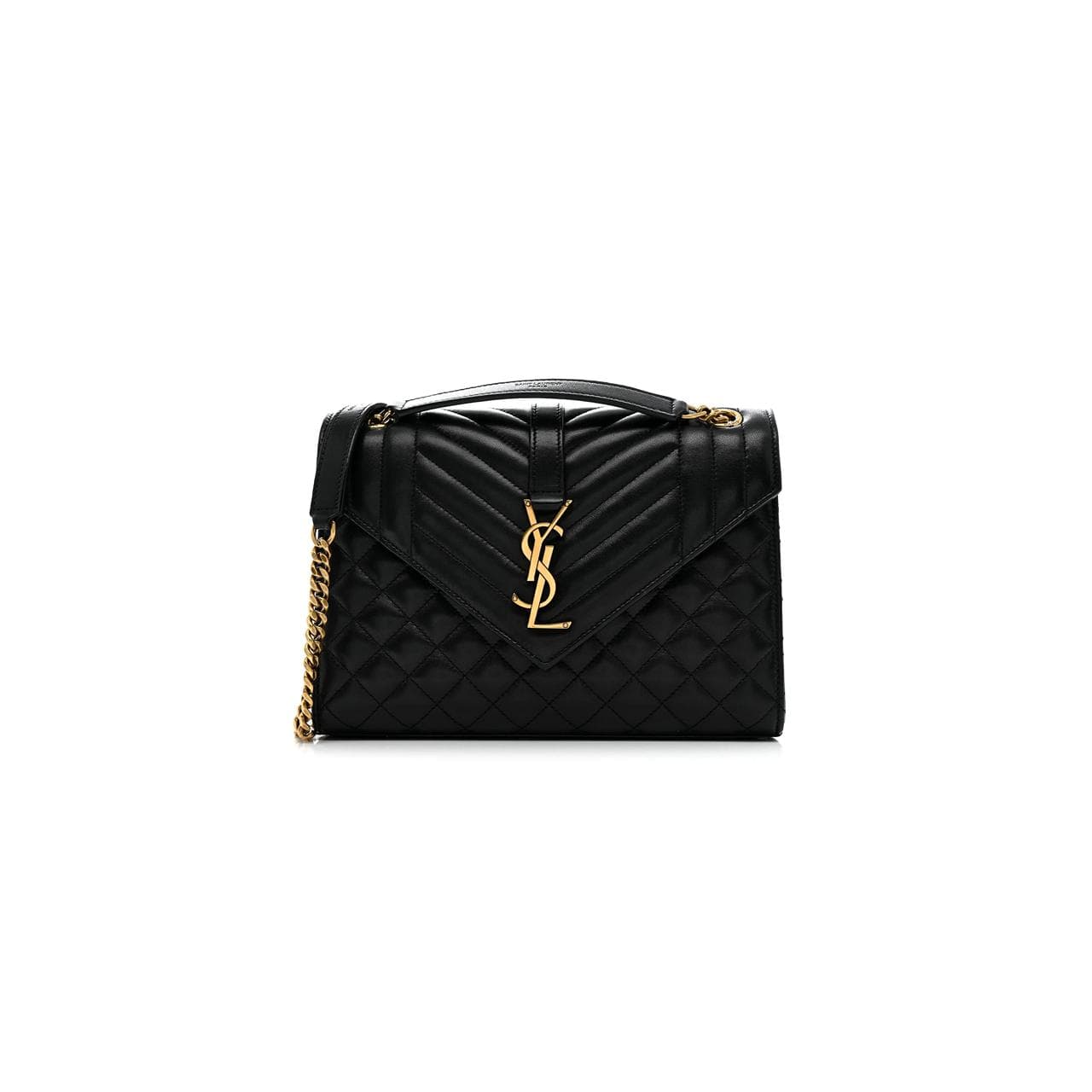 YSL ENVELOPE MEDIUM IN SMOOTH LEATHER 600185 (24*17.5*6cm) — Bags