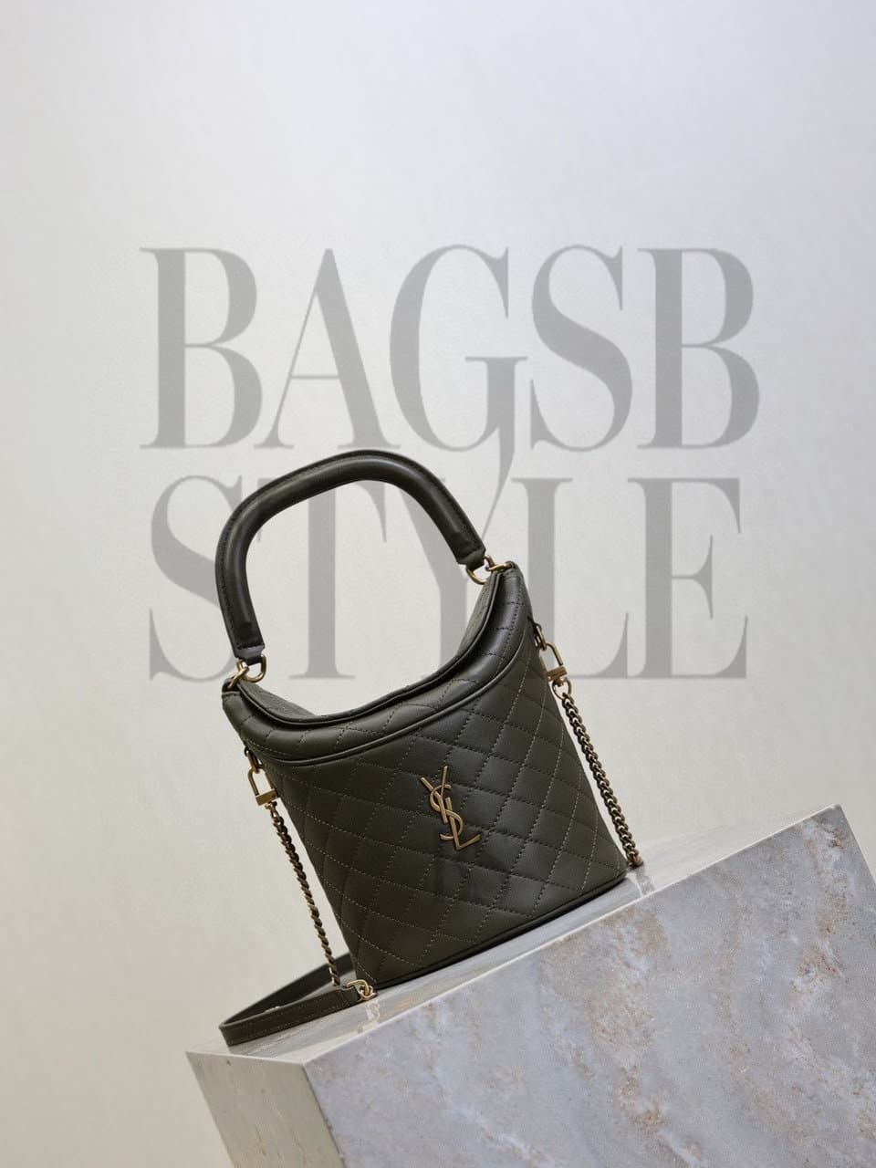 YSL GABY BUCKET BAG IN LAMBSKIN 763961 (19*17*15cm) — Bags