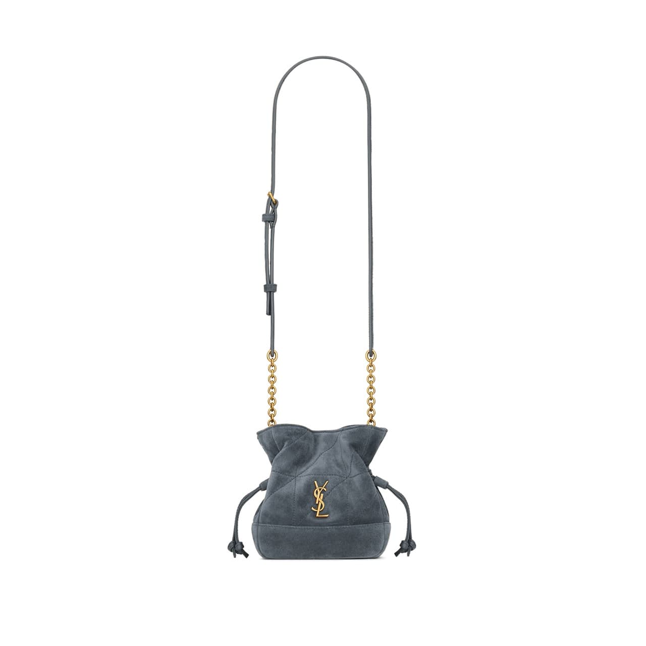 YSL JAMIE MINI SHOULDER POUCH IN SUEDE 859174 (15.5*14.5*8cm) — Bags