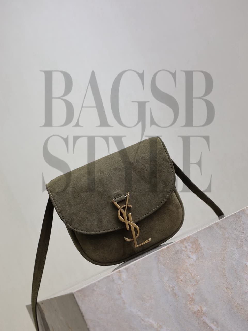 YSL KAIA SMALL SATCHEL IN SUEDE 6197401 (18*15.5*5.5cm) — Bags