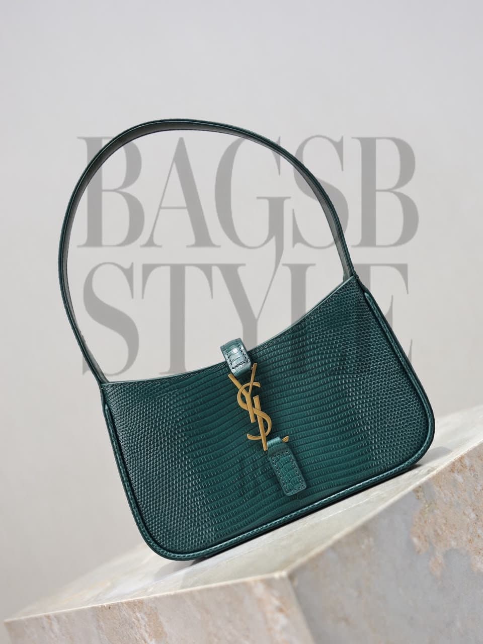 YSL LE 5 À 7 IN LIZARD-EMBOSSED LEATHER 710310 (19*11.5*4.5cm) — Bags