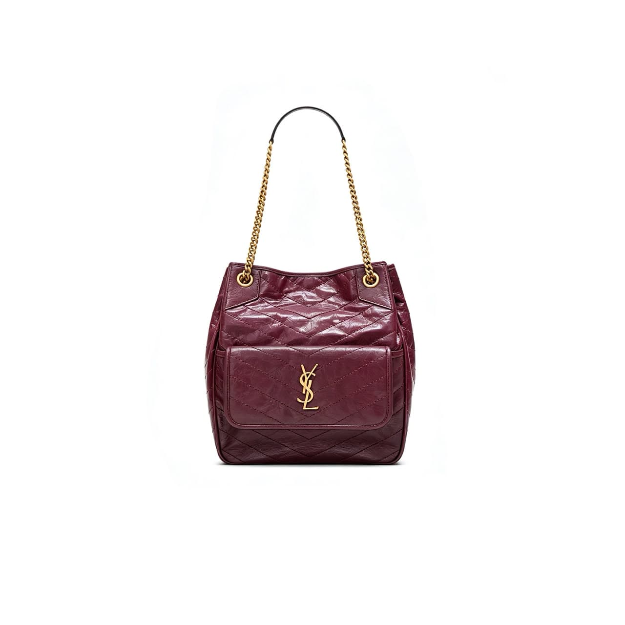 YSL NIKI MULTIPOCKET SHOPPIPNG IN VINTAGE LEATHER 862295 (30*25*12cm) — Bags