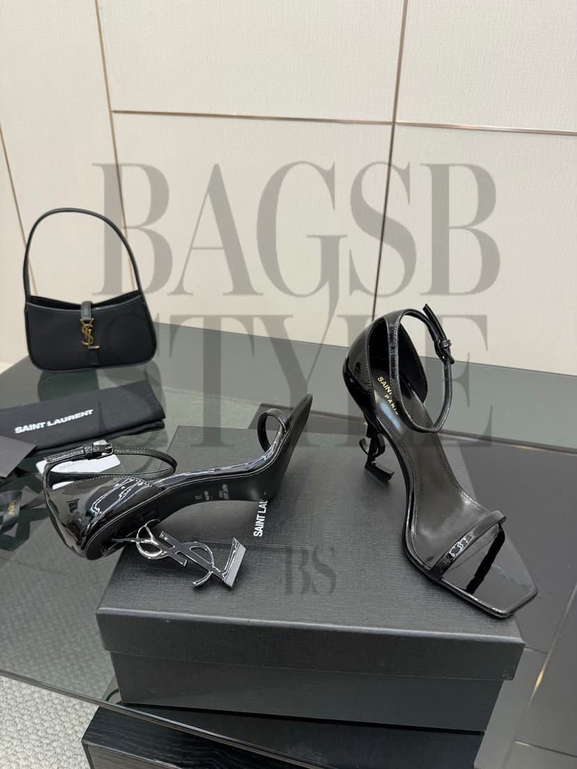 ysl Opyum Sandals Patent Leather