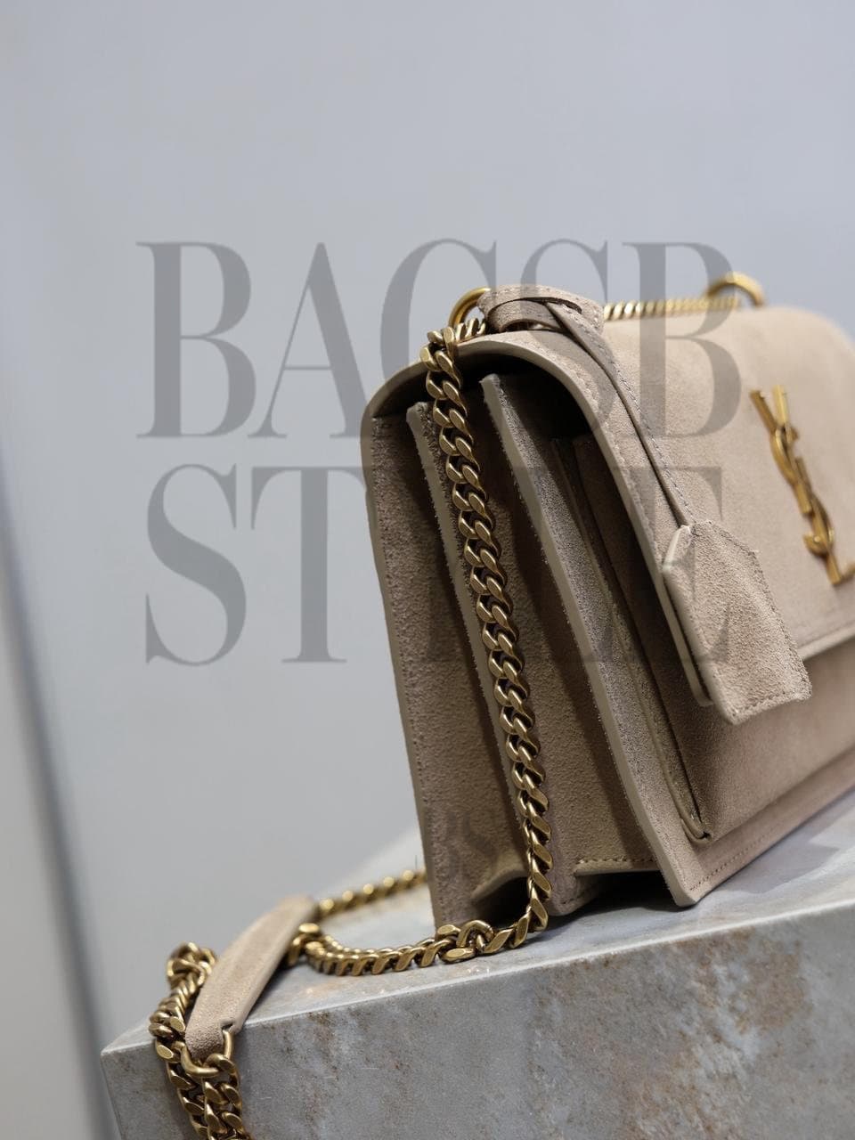 YSL SUNSET MEDIUM IN SUEDE 422906 (22*16*8cm) — Bags