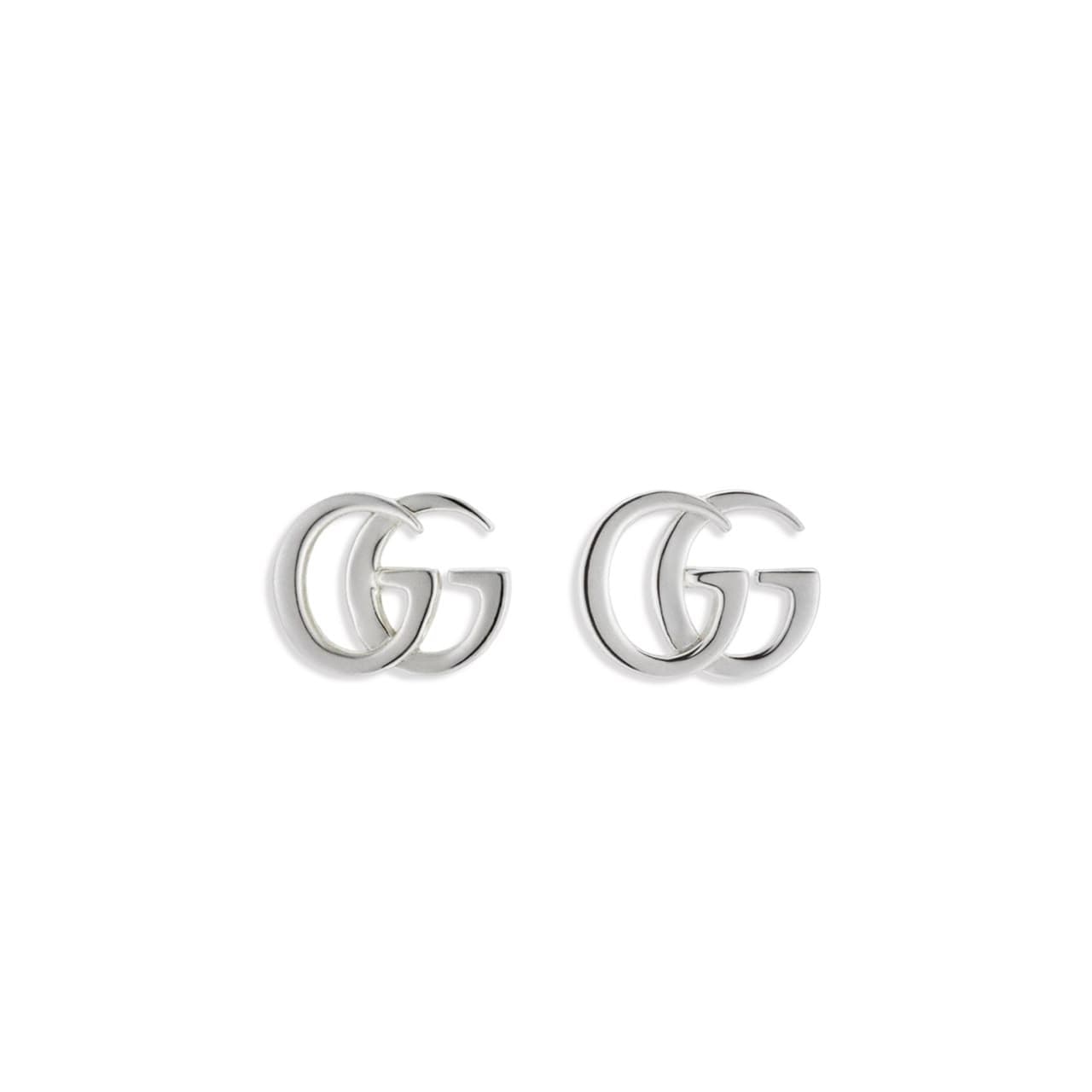 GUCCI GG MARMONT SILVER STUD EARRINGS — Accessories