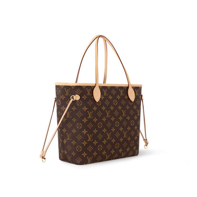Neverfull MM Damier Ebene Tote Bag – Premium Luxury Designer Handbag with Removable Pouch — Bags