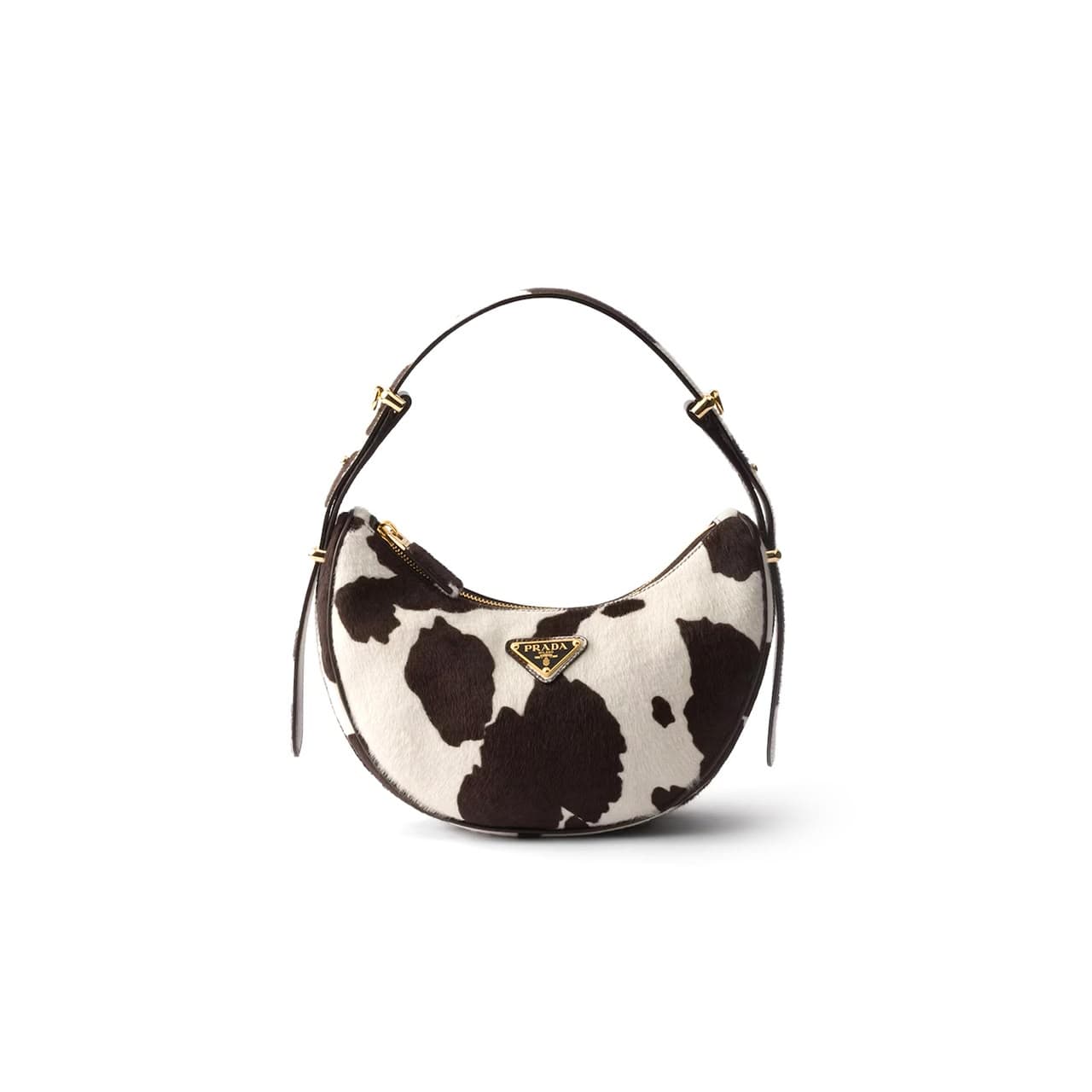 PRADA ARQUÉ PRINTED LEATHER MINI SHOULDER BAG 1BC194 (22.5*18.5*6cm) — Bags