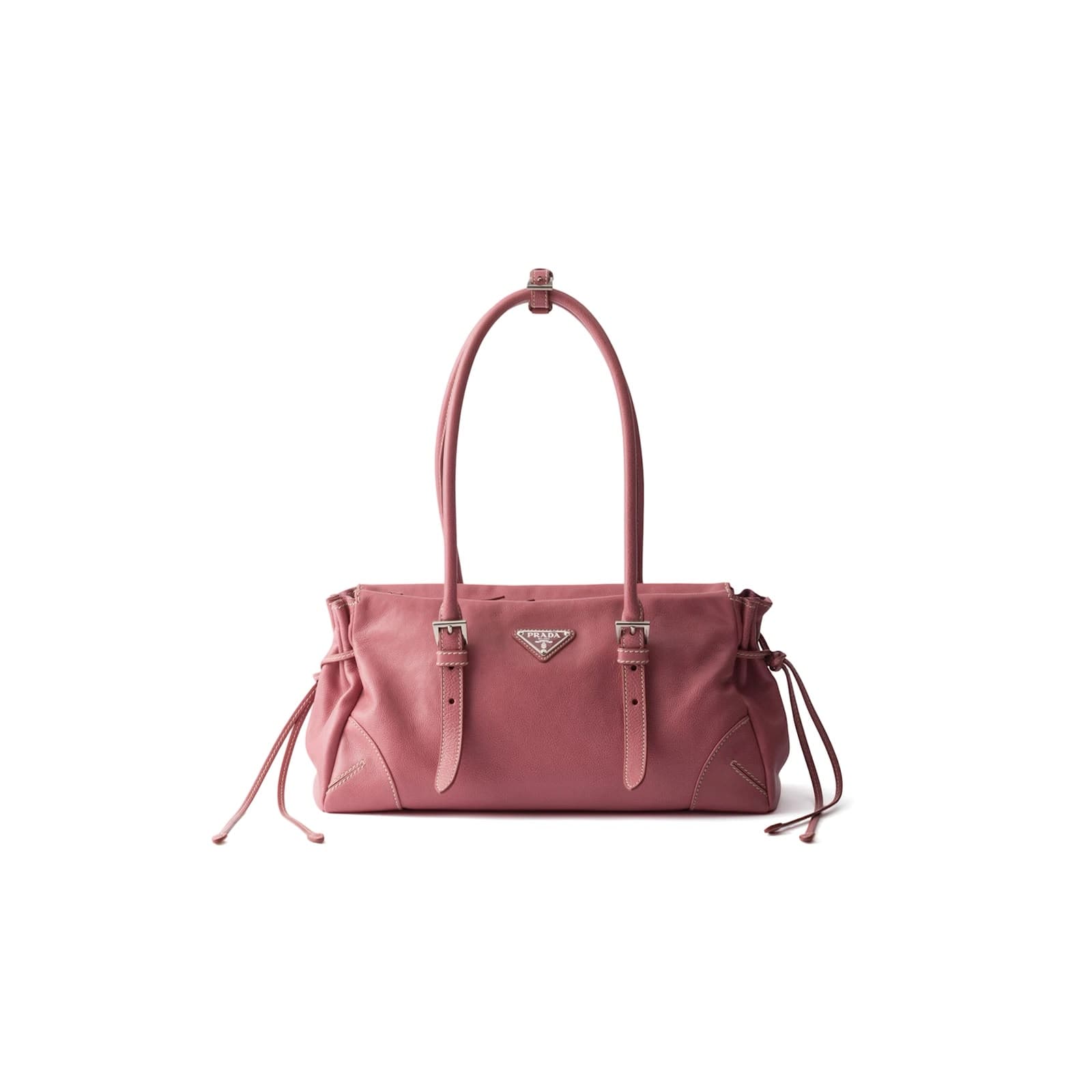 PRADA KARIN MEDIUM ANTIQUED LEATHER TOTE BAG 1BG628 (32 × 17.5 × 10.5 cm) — Bags